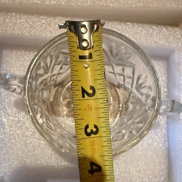 Cute glass sugar bowl good used condition no defects 3.5 inches wide, 2.75” tall - Picture 4 of 5